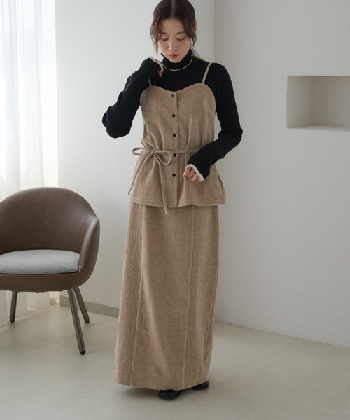 raffime（ラフィミー） スカート 「セットアップ可能」ベロアナロー