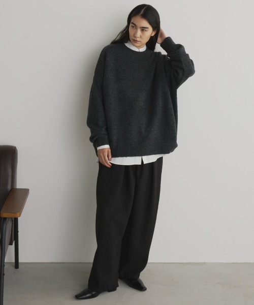 「Libra Cue」 長袖ニット FREE チャコールグレー レディース_画像3