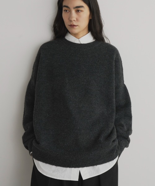 「Libra Cue」 長袖ニット FREE チャコールグレー レディース_画像4