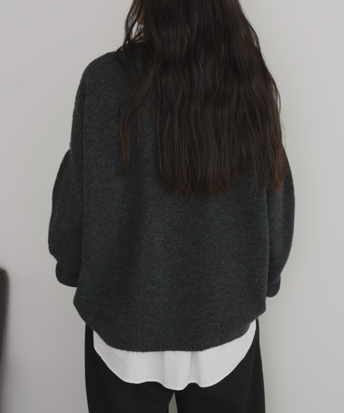 「Libra Cue」 長袖ニット FREE チャコールグレー レディース_画像7
