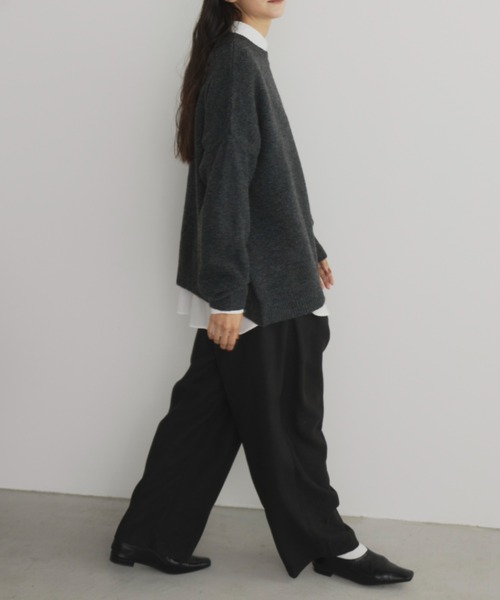 「Libra Cue」 長袖ニット FREE チャコールグレー レディース_画像8