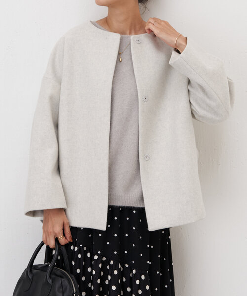 BEARDSLEY（ビアズリー） ニットコート 0 ライトグレー レディース