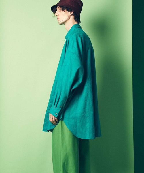 「MAISON SPECIAL」 長袖シャツ 2 ブルー メンズ_画像5