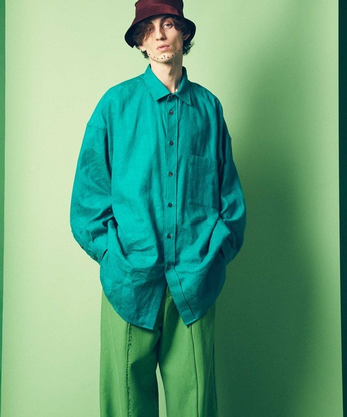 「MAISON SPECIAL」 長袖シャツ 2 ブルー メンズ_画像6