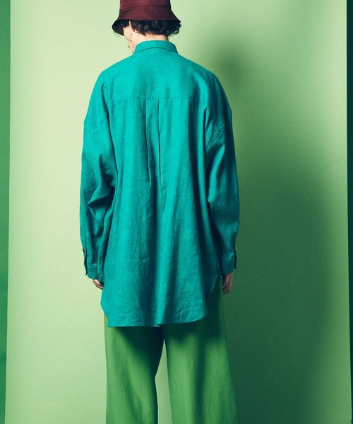 「MAISON SPECIAL」 長袖シャツ 2 ブルー メンズ_画像7