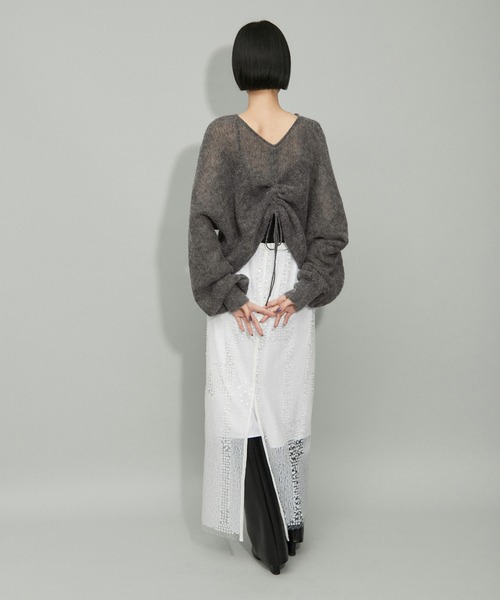 「ADAM ET ROPE'」 長袖ニット FREE ベージュ レディース_画像3