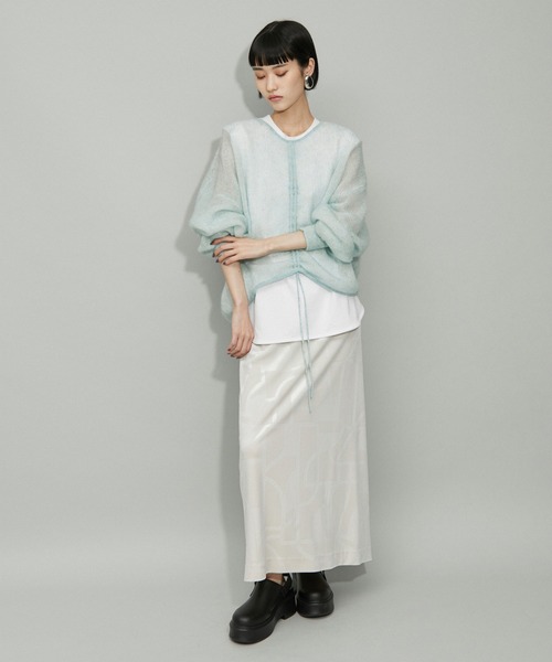 「ADAM ET ROPE'」 長袖ニット FREE ベージュ レディース_画像6