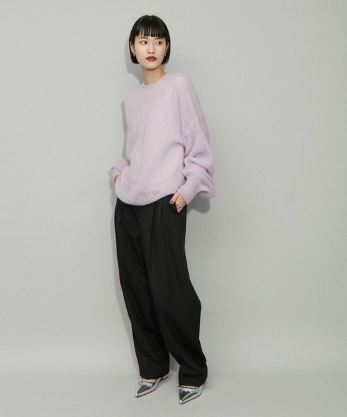 「ADAM ET ROPE'」 長袖ニット FREE ベージュ レディース_画像8