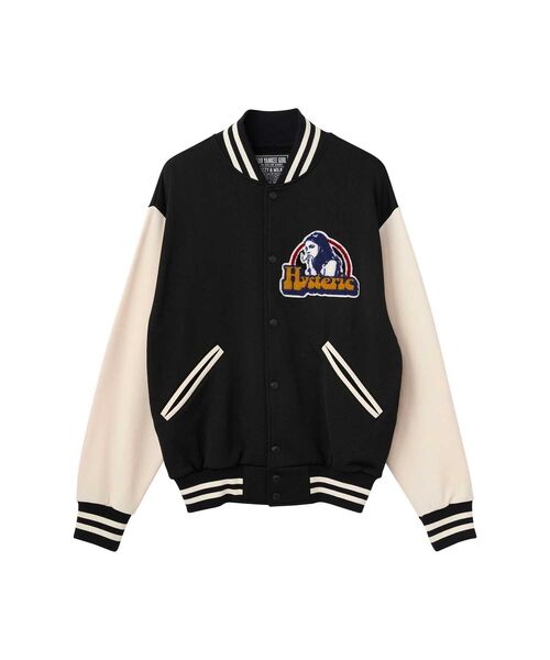 ヒステリックグラマー スタジャン ヒスガール ワッペン 刺繍 黒 M HYSTERIC GLAMOUR（ヒステリックグラマー） スタジャン SMOKING GIRL