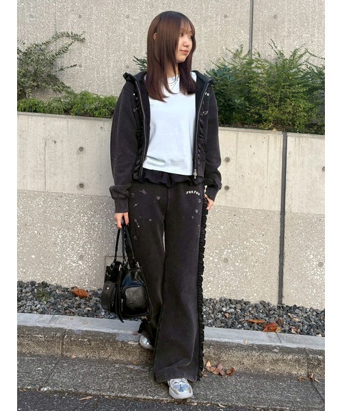 FURFUR（ファーファー） パンツ フリルスウェットパンツ レディース