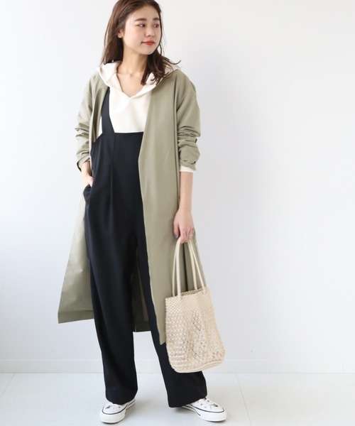 「JOURNAL STANDARD relume」 ノーカラーコート 36 グリーン レディース