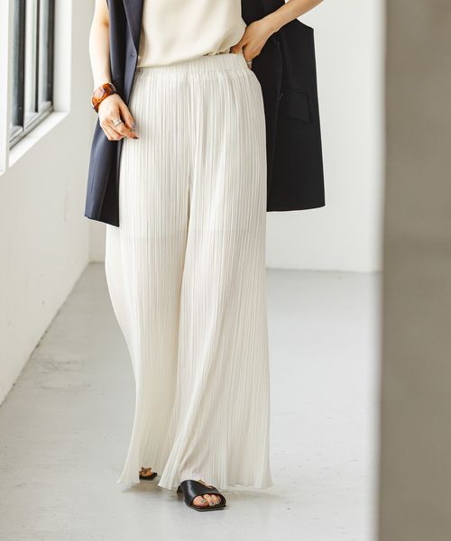 「NOBLE」 イージーパンツ - ベージュ レディース_画像3