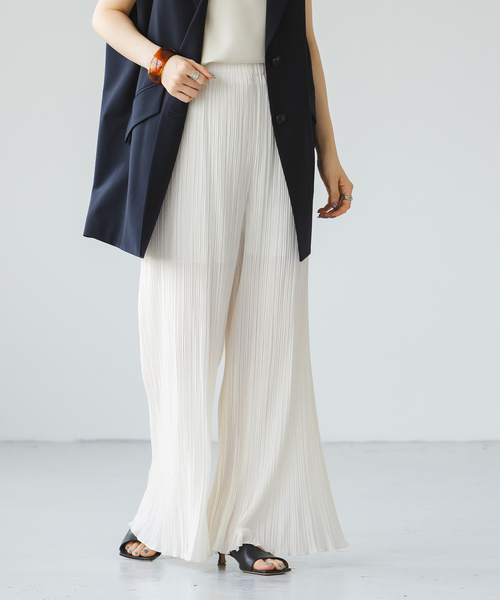 「NOBLE」 イージーパンツ - ベージュ レディース_画像7