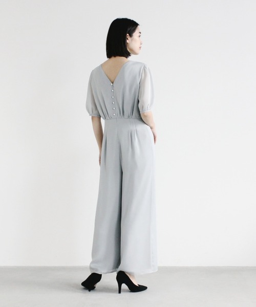 「kaene」 オールインワン 36 サックスブルー レディース_画像3