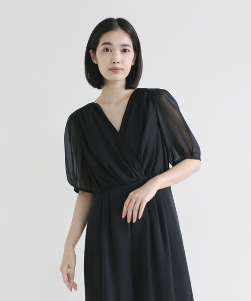 「kaene」 オールインワン 36 サックスブルー レディース_画像4