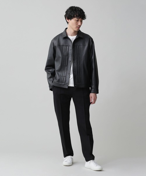 NANO universe（ナノ・ユニバース） レザージャケット S ブラック