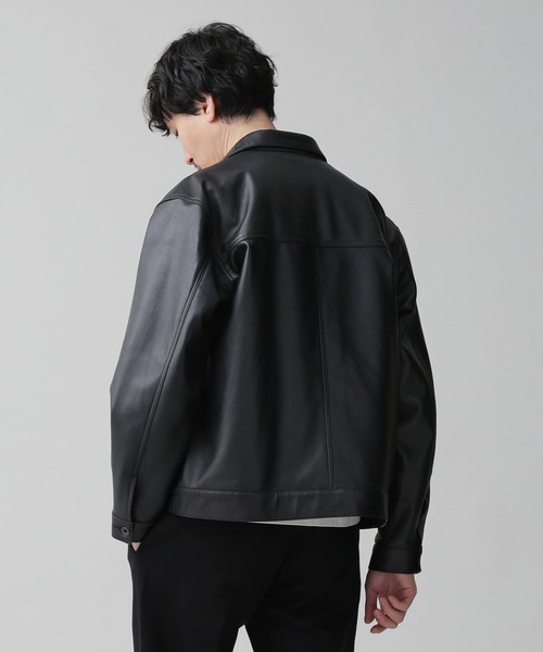 NANO universe（ナノ・ユニバース） レザージャケット S ブラック