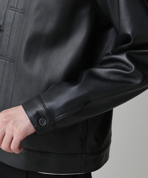 NANO universe（ナノ・ユニバース） レザージャケット S ブラック