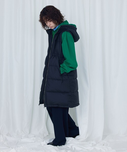 「Firsthand」 「FIRST DOWN」ダウンベスト FREE ブラック レディース_画像8