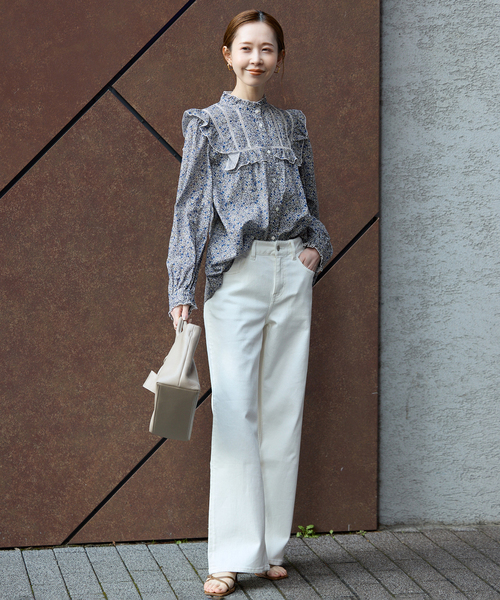 SLOBE IENA（スローブイエナ） ブラウス シャツ Petit Flower フリル