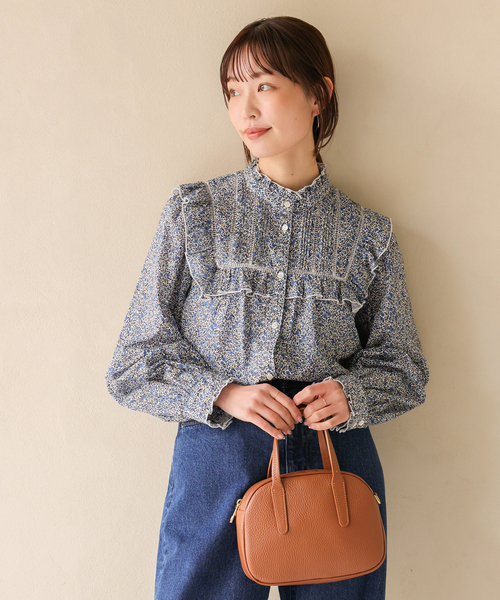 【こと 】SLOBE IENA  PYRUS フラワーブラウス SLOBE IENA（スローブイエナ） ブラウス シャツ 「WEB限定/追加
