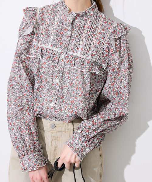 SLOBE IENA（スローブイエナ） ブラウス シャツ Petit Flower フリル