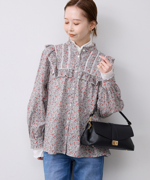 SLOBE IENA（スローブイエナ） ブラウス シャツ Petit Flower フリル