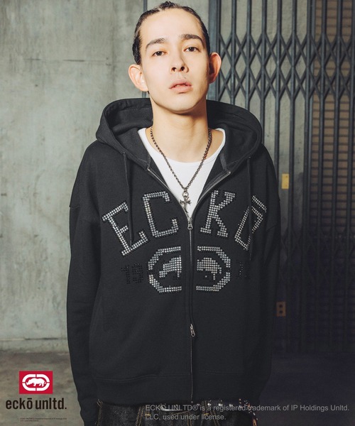 ecko unltd. パーカー ECKO UNLTD./別注ダブルジップラインストーンZIP