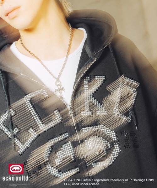 ecko unltd. パーカー ECKO UNLTD./別注ダブルジップラインストーンZIP