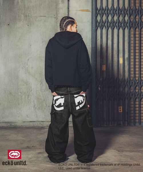ecko unltd. パーカー ECKO UNLTD./別注ダブルジップラインストーンZIP 