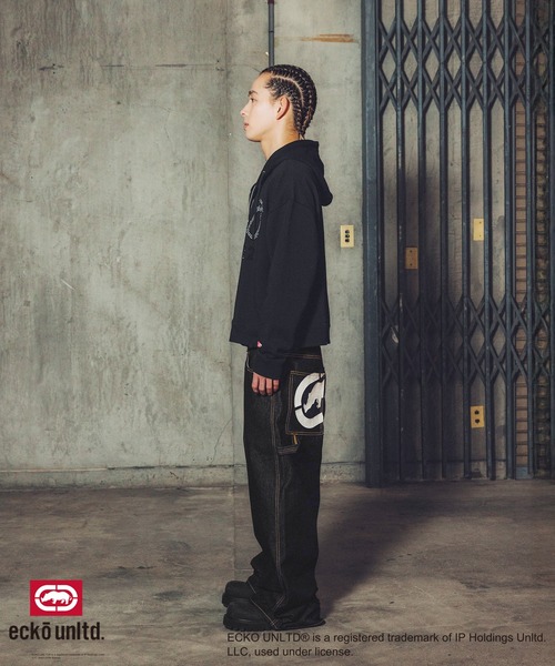 ecko unltd. パーカー ECKO UNLTD./別注ダブルジップラインストーンZIP