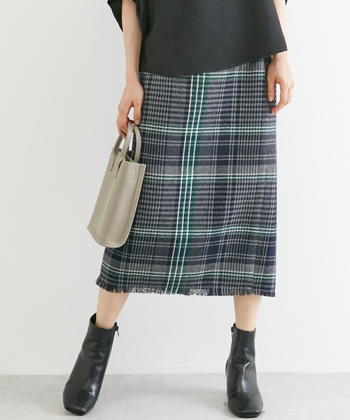 「INCEDE」 スカート LL グリーン レディース_画像3