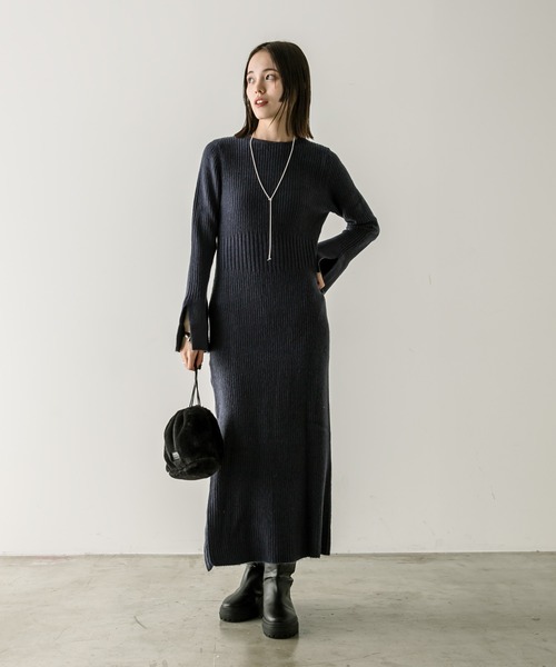 「mystic」 ニットワンピース 1 グレー レディース_画像5