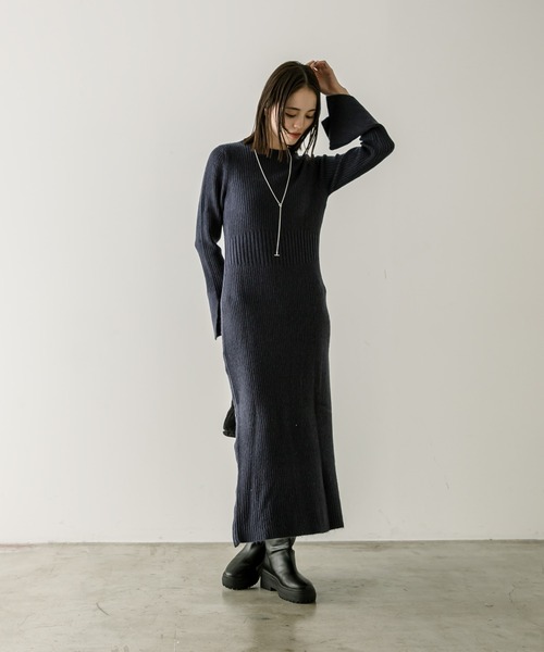 「mystic」 ニットワンピース 1 グレー レディース_画像7