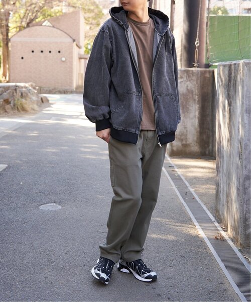 VENCE EXCHANGE パーカー デニム・キャンバスフルジップパーカー