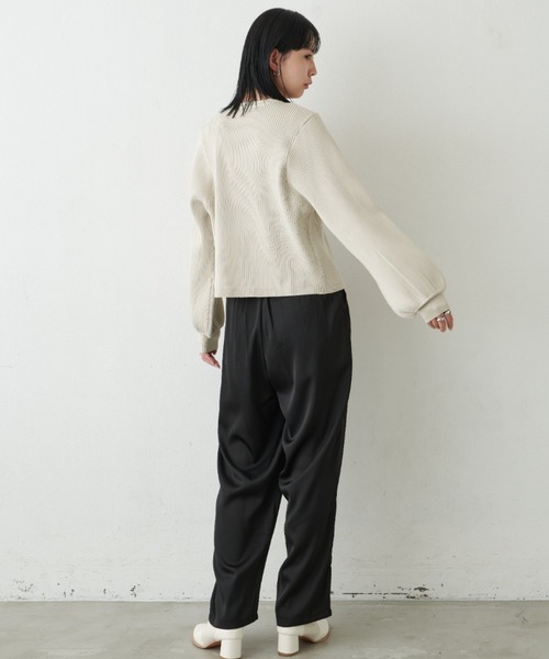 「Aunt Marie's」 ニットカーディガン FREE アイボリー レディース_画像3