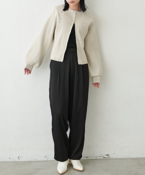 「Aunt Marie's」 ニットカーディガン FREE アイボリー レディース_画像4