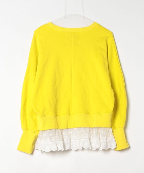 「MUVEIL」 刺繍スウェットカットソー 38 イエロー レディース_画像2