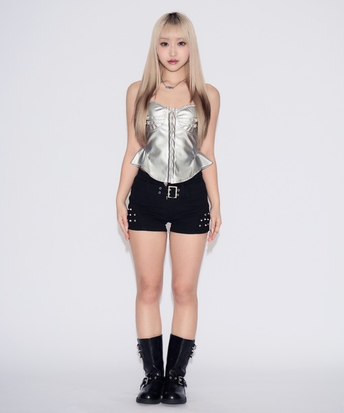 tinkerend（ティンカーエンド） チューブトップ ベアトップ Belted