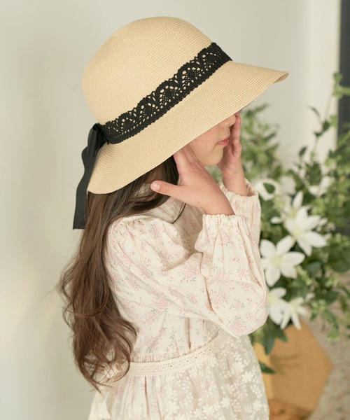 「Rora」 「KIDS」ストローハット FREE ダークベージュ キッズ_画像8