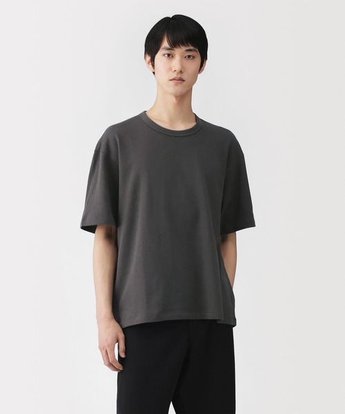 【MUJI Labo】ミニ裏毛クルーネック半袖Ｔシャツ XL チャコールグレー MUJI Labo tシャツ 「MUJI Labo」紳士 昔ながらの製法で編み立てたミニ
