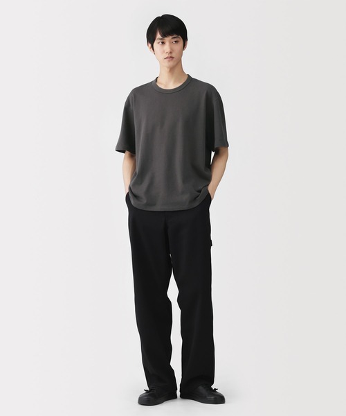 【MUJI Labo】ミニ裏毛クルーネック半袖Ｔシャツ XL チャコールグレー MUJI Labo tシャツ 「MUJI Labo」紳士 昔ながらの製法で編み立てたミニ