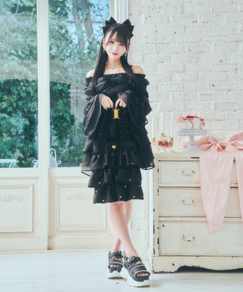 ReAmour トートバッグ ハートフリルトート レディース : ZOZOTOWN