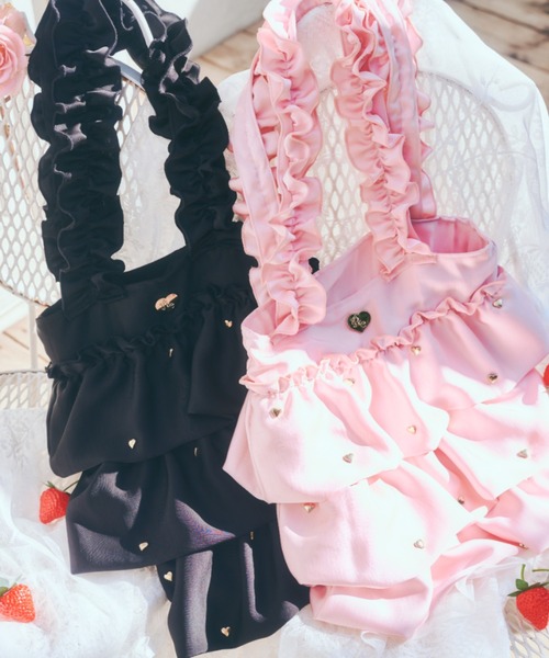 ReAmour トートバッグ ハートフリルトート レディース : ZOZOTOWN 