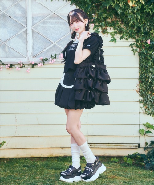 ReAmour トートバッグ ハートフリルトート レディース : ZOZOTOWN