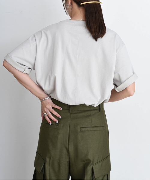 Eimee Law（エイミーロウ） tシャツ ウェーブフリルロゴプリントT