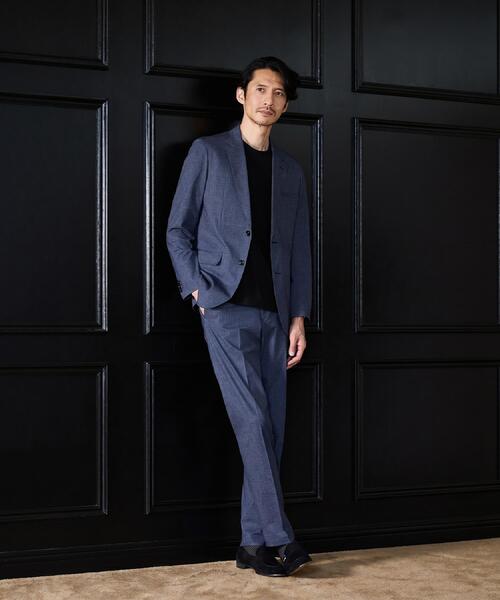 TAKEO KIKUCHI（タケオキクチ） スラックス 「通気性」ジャージ千鳥柄