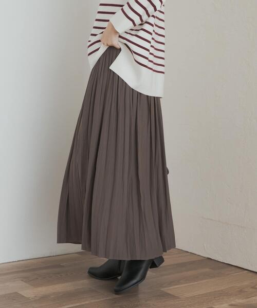 「URBAN RESEARCH DOORS」 プリーツスカート MEDIUM ボルドー レディースの画像