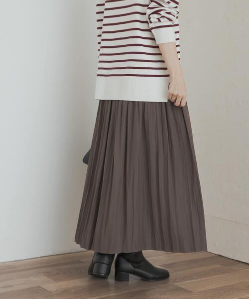「URBAN RESEARCH DOORS」 プリーツスカート MEDIUM ボルドー レディースの画像