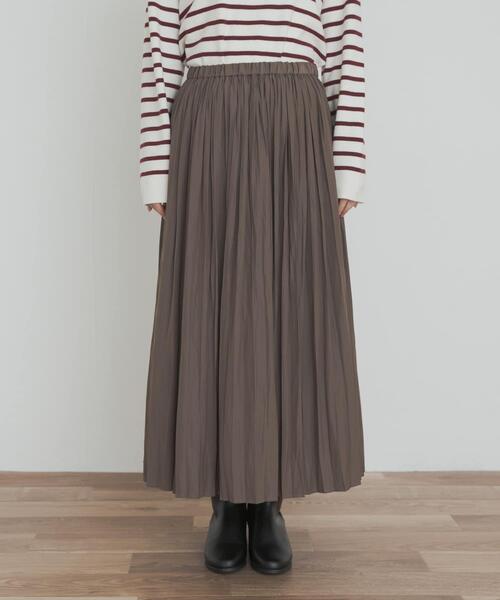 「URBAN RESEARCH DOORS」 プリーツスカート MEDIUM ボルドー レディースの画像